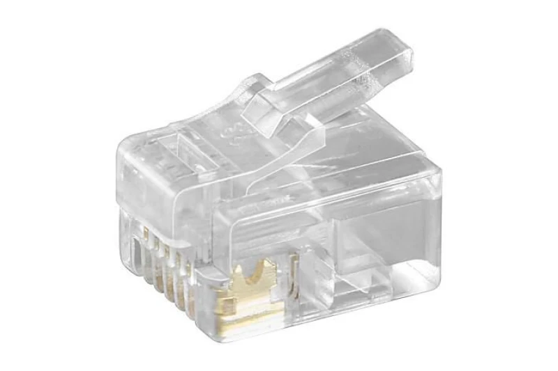 Image of Microconnect KON502-10R wire connector RJ-12 6P6C Transparent