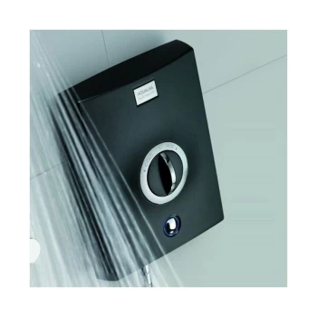 Image of Quartz 9.5kW Electric Shower with Adjustable Height Head - Chrome/Graphite - Aqualisa