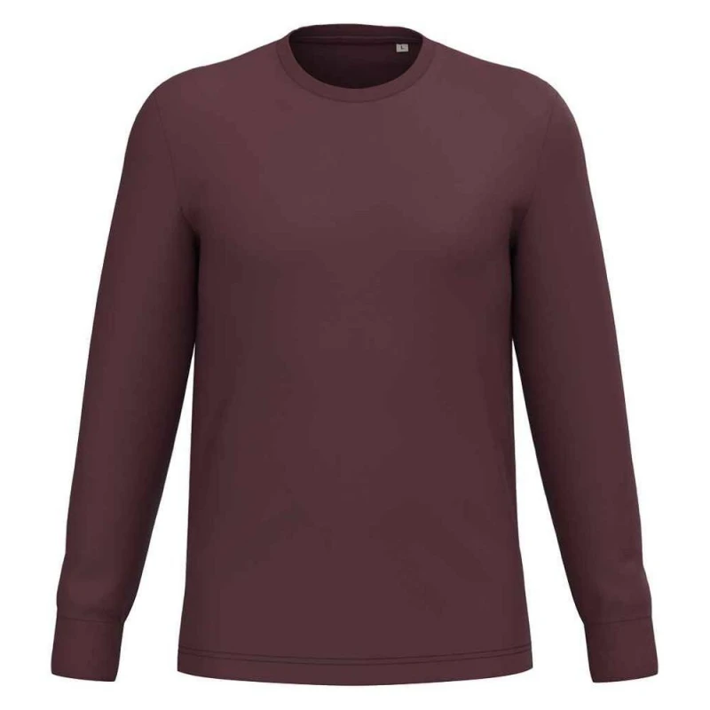 Image of Native Spirit Mens Friendly Long-Sleeved T-Shirt in Maroon Size: Small Maroon Male S