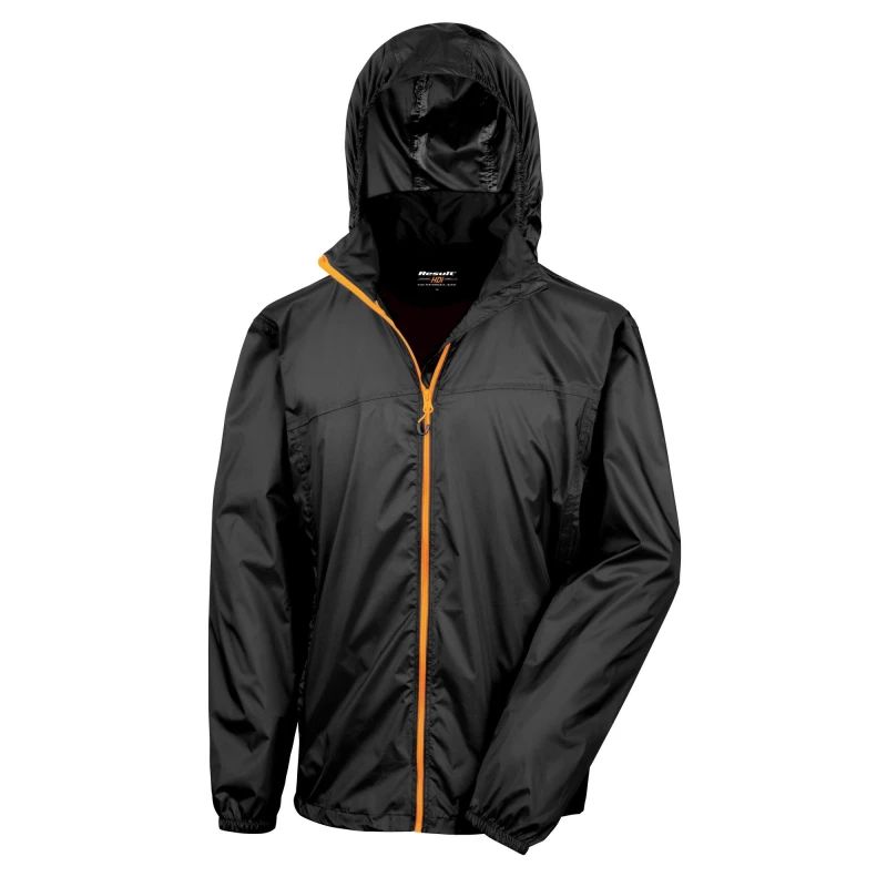 Image of Result Result Men HDi Quest Hydradri Lightweight Waterproof Jacket in Jet Black Size: X-Small Jet Black XS Male 5054752307455