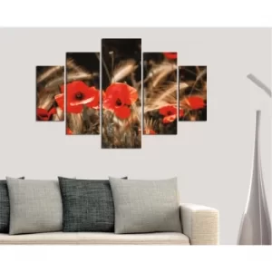 Image of ST110 Multicolor Decorative MDF Painting (5 Pieces)