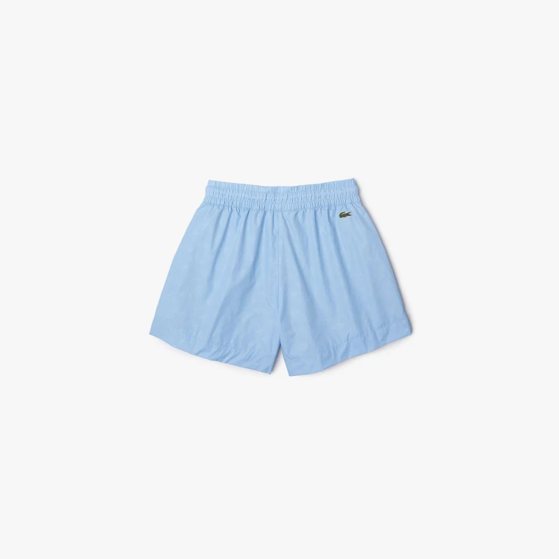 Image of Lacoste Monogram Print Shorts - Blue Blue 8