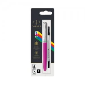 Image of Parker Jotter Rollerball Pen Fine Tip Magenta Barrel Black Ink 2096891