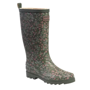 Image of Regatta Lady Fairweather Cosy Welly - Khaki/Floral