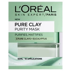 Image of LOreal Paris Pure Clay Purity Face Mask 50ml