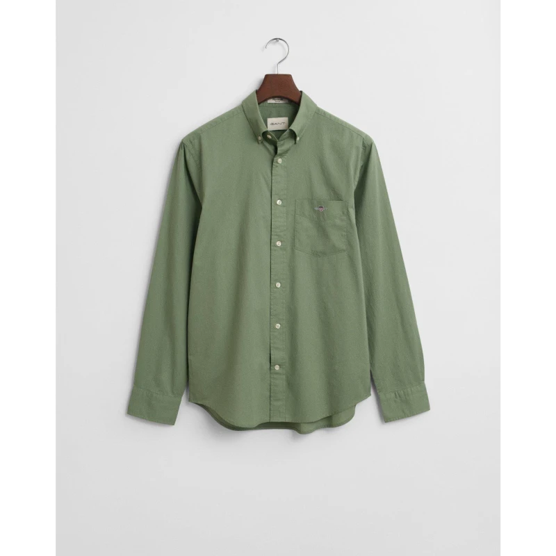 Image of Gant Regular Fit Poplin Shirt Kalamata Green male S