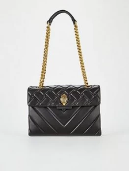 Image of KURT GEIGER LONDON Leather Kensington Bag - Black, Women