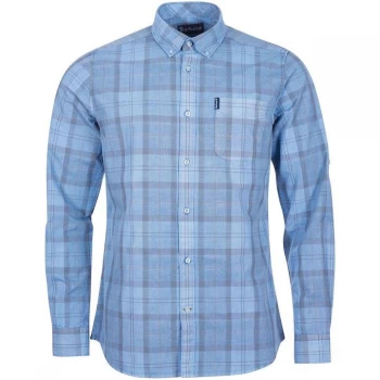 Image of Barbour Tartan 18 Tailored Shirt - Blue BU53