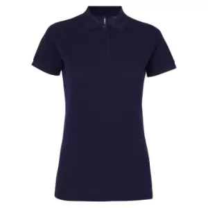 Image of Asquith & Fox Womens/Ladies Short Sleeve Performance Blend Polo Shirt (2XL) (Navy)
