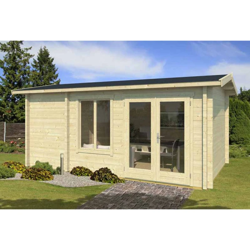Image of Lasita Maja Ltd Aviemore-Log Cabin, Garden Room, Home Office - L540xW354xH251.6cm in Natural Natural Unisex