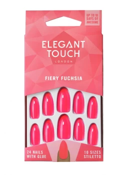 Image of Elegant Touch Colour Fiery Fuschia Nails
