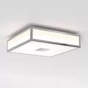 Image of Mashiko LED 30cm Square Bathroom Flush Ceiling Light Polished Chrome IP44