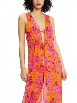 Image of Ted Baker Full Length Cover Up - Bright Pink, Bright Pink, Size L, Women