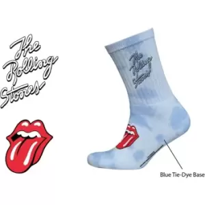Image of The Rolling Stones - Script Logo Unisex UK Size 7 - 11 Ankle Socks - Blue