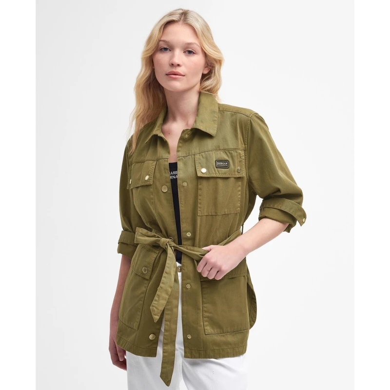 Image of Barbour International Collins Utility Cotton Jacket - UK 8 Green Coats and Jackets female LCA0338OL55 UK 8
