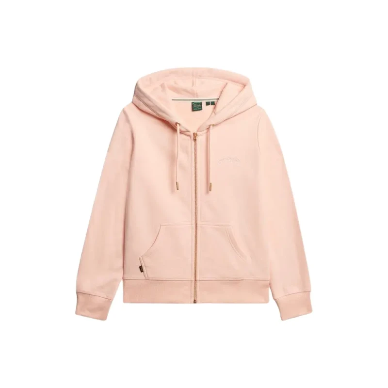 Image of Superdry Womens zip-up hoodie Superdry Logo Essential Rose Female M