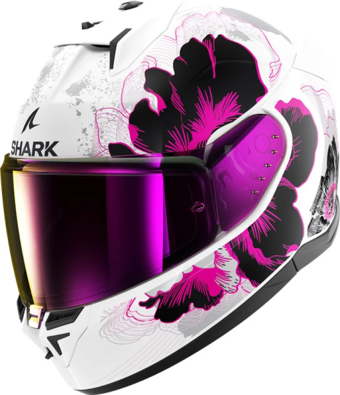 Image of Shark D-Skwal 3 Mayfer Helmet, white-purple, Size XS for Men