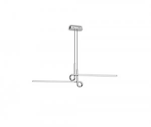 Image of Semi Flush Ceiling Light Pendant 24W LED, 3000K, 1950lm, Polished Chrome