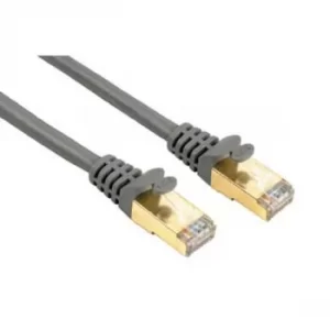 Image of Hama CAT 5e Network Cable STP, gold-plated, shielded, grey, 0.50 m