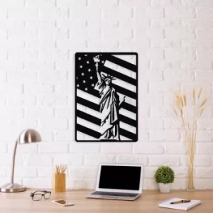 Image of Statue of Liberty Black Decorative Metal Wall Accessory