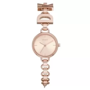 Image of DKNY Soho Ladies Rose Gold Tone Logo Bracelet Watch