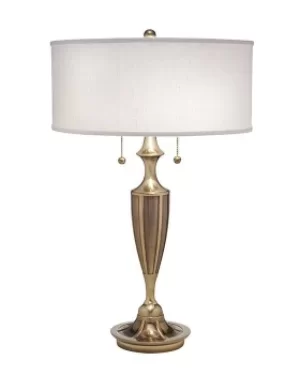 Image of Gatsby 2 Light Table Lamp Burnished Brass, E27