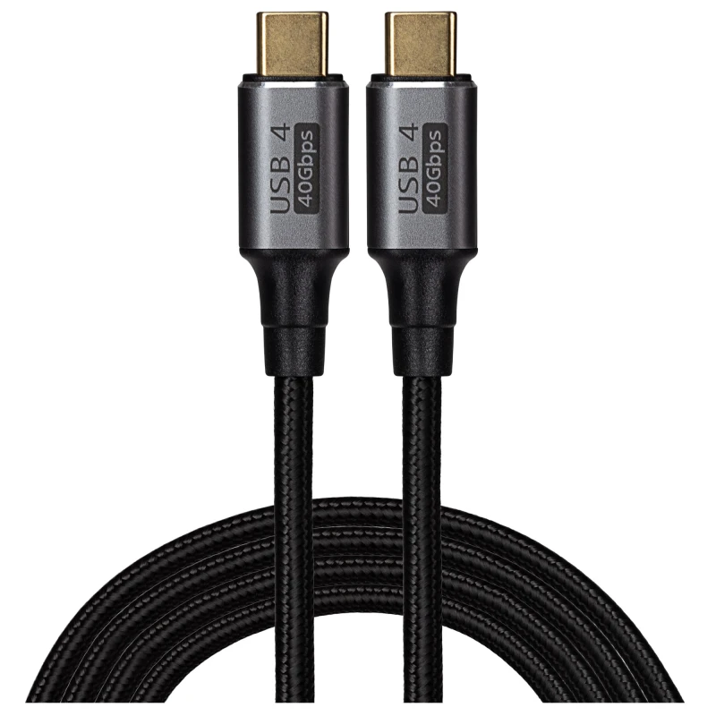Image of Maplin USB-C to USB-C Cable Braided V4.0 40Gbps 100W PD 8K@60Hz Charge