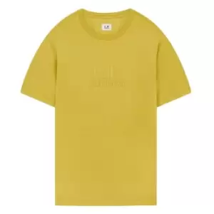 Image of CP Company Tonal Logo T-Shirt - Gold