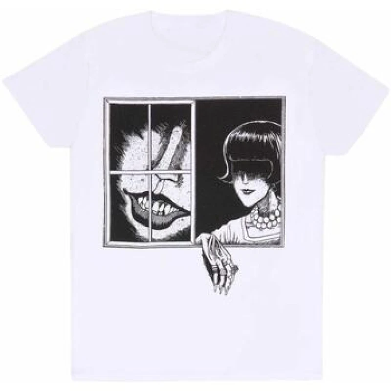 Image of Junji-Ito Junji-Ito Men Window T-Shirt in White Size: Medium White M Male 5063377264494