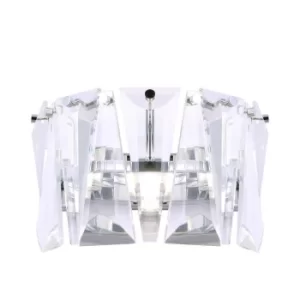 Image of Puntes Flush Wall Lamp Chrome, 1 Light, E14