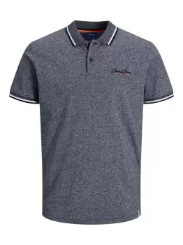 Image of JACK & JONES Single Jersey Polo Shirt Men Blue