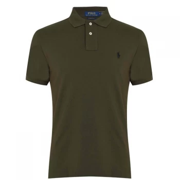 Image of Polo Ralph Lauren Custom Slim Fit Polo - Company Olive