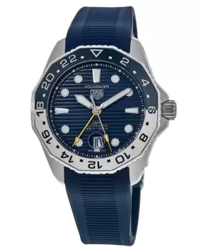 Image of Tag Heuer Aquaracer Professional 300 Blue Dial Rubber Strap Mens Watch WBP2010.FT6198 WBP2010.FT6198