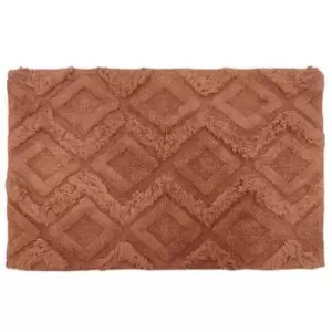 Image of The Linen Yard Diamond Tufted Bath Mat (One Size) (Pecan) - Pecan