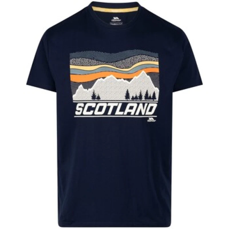 Image of Trespass Trespass Men Peri Printed T-Shirt in Navy Size: Small Navy S Male 5063703391672