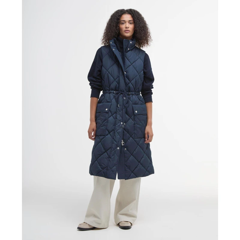 Image of Barbour Rita Longline Gilet - Blue Blue 12
