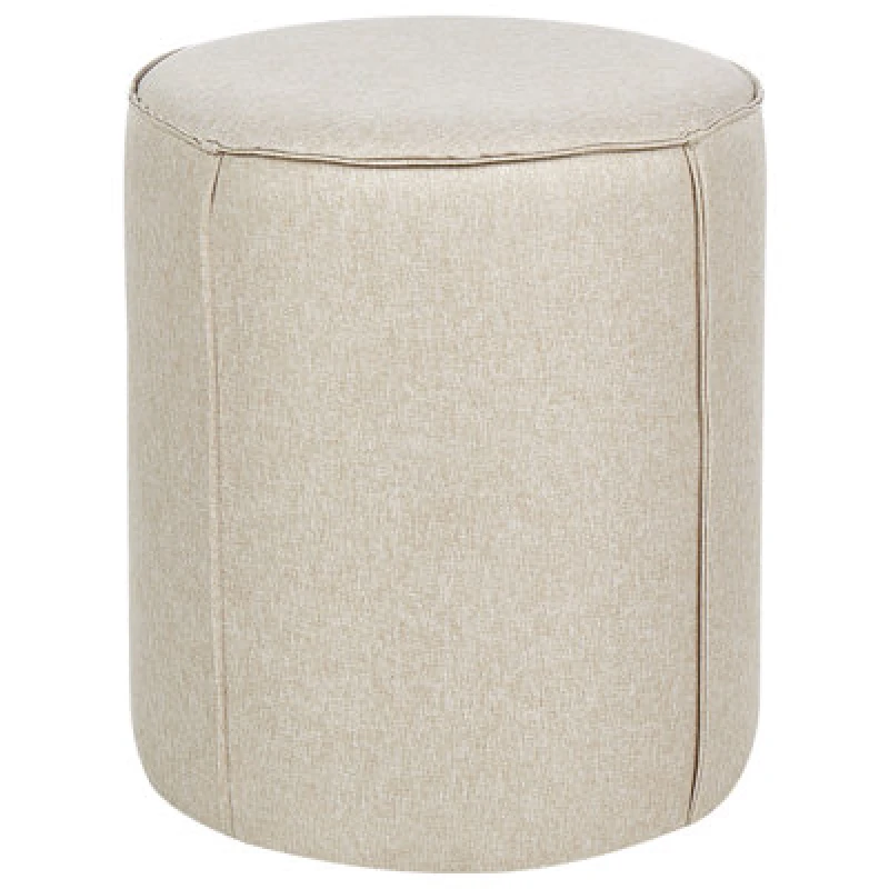 Image of Beliani Pouffe Sedona Faux Linen Beige