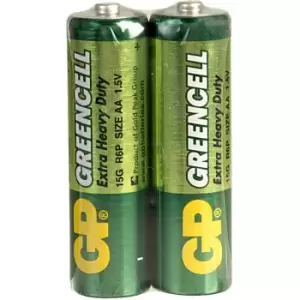 Image of GP GPPCC15KC005 Zinc Chloride Cell - AA Battery (Pack 2)