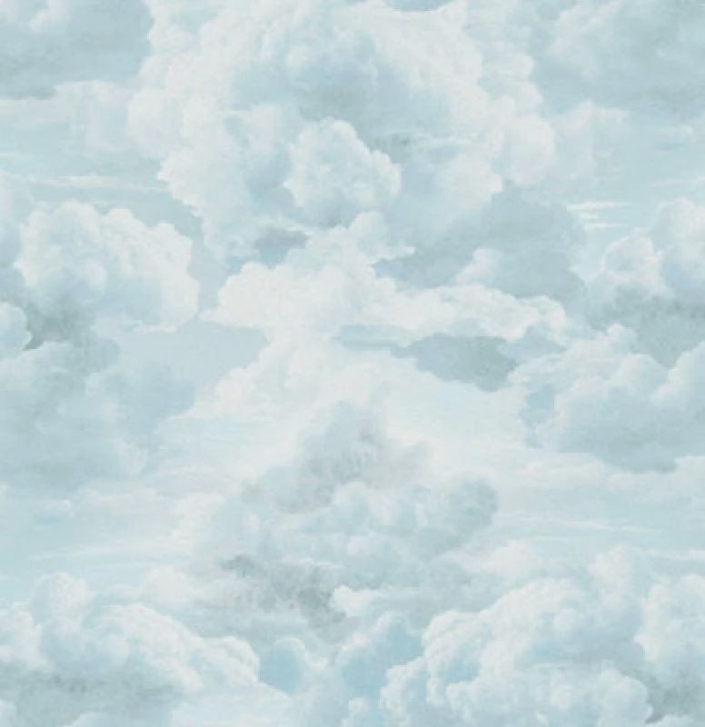 Image of As Creation Blue White Cloud Wallpaper Pastel Textured Non Woven Ascreation 39985-3