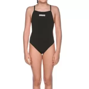 Image of Arena Girls Sports Swimsuit Solid Lightech - Black