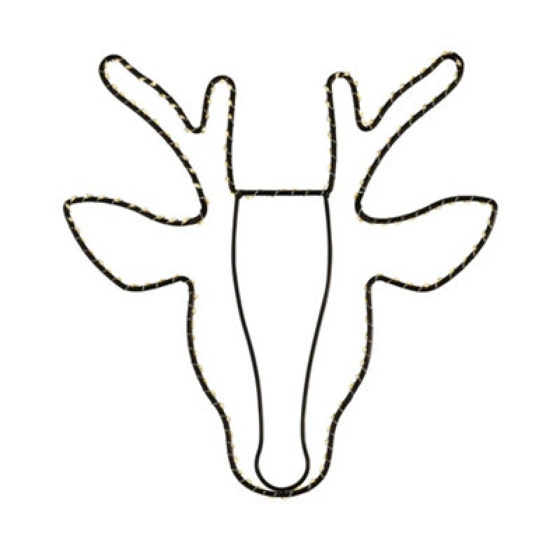 Image of Lighting Collection Kiching Black & Wood Reindeer Head