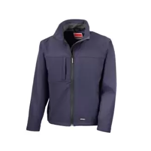 Image of Result Mens Classic Softshell Breathable Jacket (S) (Navy Blue)