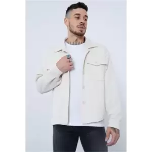 Image of I Saw It First Cream Boxy Oversized Quilted Shacket - White