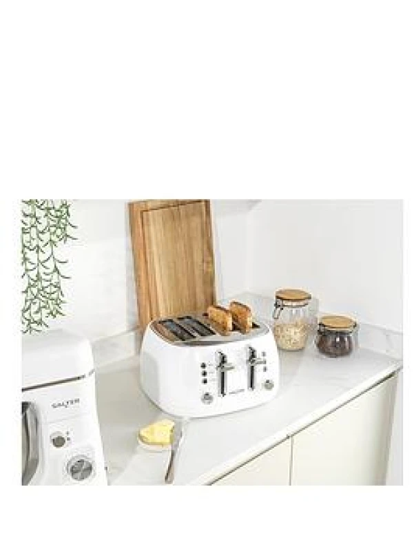 Image of Salter Boston EK6558MW 4 Slice Toaster - White