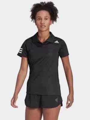 Image of adidas Club Tennis Polo Shirt, Black, Size S, Women