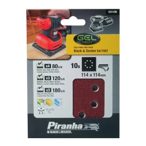 Image of Black & Decker Quarter Sheet Assorted Sanding Sheets - Pack of 10