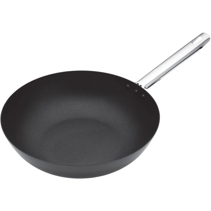 Image of Masterclass Carbon Steel 30cm Wok Dark Grey