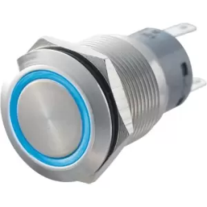 Image of R-TECH 524587 19mm IP67 Vandal Resistant Switch SPDT Blue Ring LED...