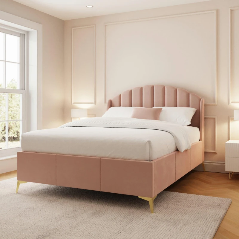 Image of GFW Pettine Double Ottoman & Pocket Sprung Mattress Pink unisex Double