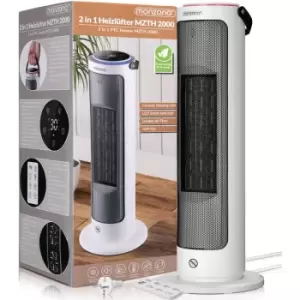 Image of Mozana - Monzana Ceramic Fan Heater 2000W 4 Operating Modes 15-35°C Energy-Saving 70° Oscillation Timer, Remote Control Electric Heating,
